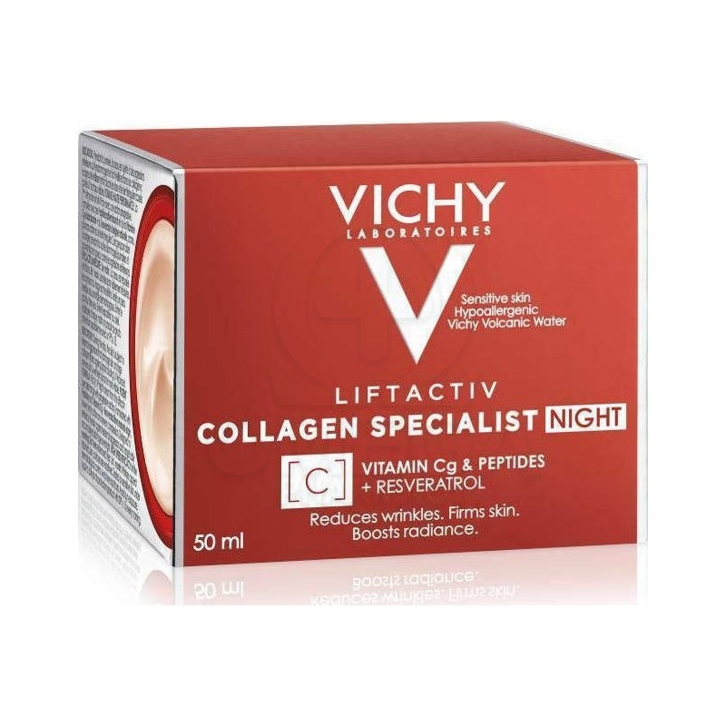 VICHY Liftactiv Collagen Specialist Night Αντιγηραντική Κρέμα Νύχτας για Όλους τους Τύπους Επιδερμίδας 50ml