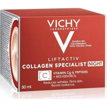 VICHY Liftactiv Collagen Specialist Night Αντιγηραντική Κρέμα Νύχτας για Όλους τους Τύπους Επιδερμίδας 50ml