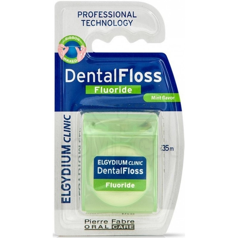 ELGYDIUM Clinic Dental Floss Fluoride Mint Οδοντικό Νήμα Εμπλουτισμένο