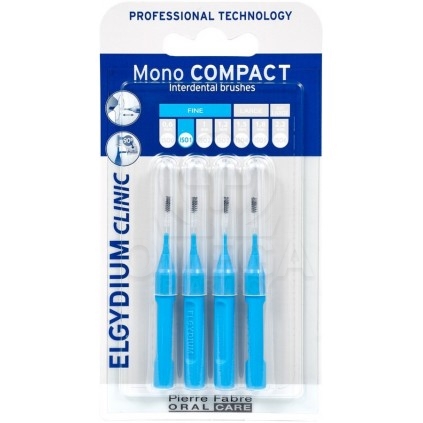 ELGYDIUM Clinic Mono Compact Interdental Brushes Blue Μεσοδόντια Βουρτσάκια Μπλε 0.4 4 Τεμάχια