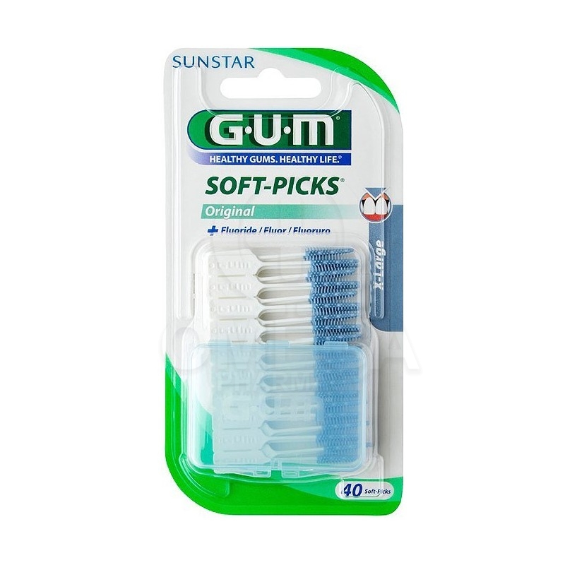 GUM 636 Soft-Picks Original Extra Large Fluoride Μεσοδόντια Βουρτσάκια Μιας Χρήσης Extra Large Μέγεθος 40 Τεμάχια
