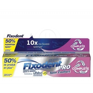FIXODENT Pro Complete Original Comfort Care Στερεωτική Κρέμα για Ολικές & Μερικές Τεχνητές Οδοντοστοιχίες Δυνατό Κράτημα, Εφαρμο