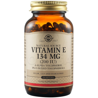 SOLGAR Vitamin E Natural 200IU Συμπλήρωμα Διατροφής Βιταμίνης E για την Καλή Υγεία του Ανοσοποιητικού & Καρδιαγγειακού Συστήματο
