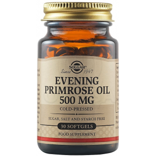 SOLGAR Evening Primrose Oil 500mg Συμπλήρωμα Διατροφής με Έλαιο Νυχτολούλουδου για την Ενίσχυση του Καρδιαγγειακού & Νευρικού Συ