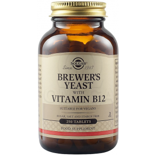 SOLGAR Brewer's Yeast with Vitamin B12 Συμπλήρωμα Διατροφής με Μαγιά Μπύρας & Βιταμίνη B12 για την Καλή Υγεία του Ανοσοποιητικού