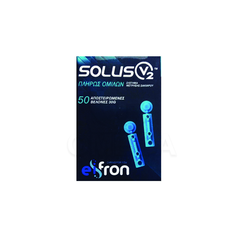 FRONDIS Solus V2 Lancets Αποστειρωμένες Βελόνες 30G Μέτρησης Σακχάρου