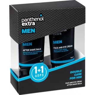 MEDISEI Promo Pack Panthenol Extra Men Double Care for Him Face & Eye Cream Αντιρυτιδική Κρέμα Προσώπου & Ματιών 75ml + ΔΩΡΟ Aft