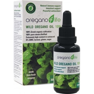 OREGANO 4 LIFE Wild Oregano Oil Συμπλήρωμα Διατροφής με Αιθέριο Έλαιο Ρίγανης 10% 30ml