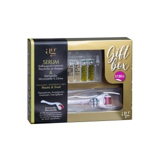 AG Pharm Gift Box Serum Καθημερινής Εντατικής Θεραπείας με Dropper + Dermaroller Microneedle 0,25mm Ευρυαγγείες - Διεσταλμένοι Π