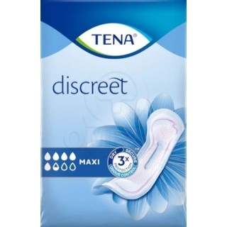 TENA Lady Discreet Maxi Απορροφητικές Σερβιέτες Ακράτειας Maxi 12τμχ