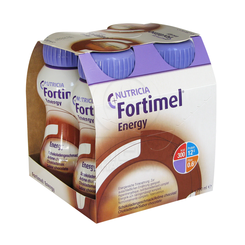 NUTRICIA FORTIMEL Energy Θρεπτικό Συμπλήρωμα Διατροφής Υψηλής Ενέργειας με Γεύση Σοκολάτα 4x200ml