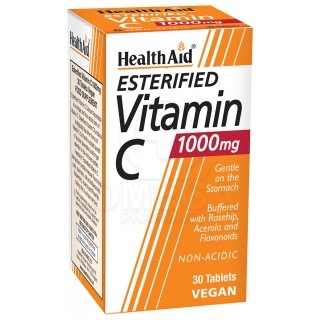 HEALTH AID Esterified Vitamin C 1000mg Συμπλήρωμα Διατροφής με Εστέρα Βιταμίνης C, Αγριοτριανταφυλλιά, Ασερόλα & Βιοφλαβονοειδή