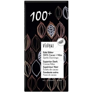 VIVANI Superior Dark Βιολογική Σοκολάτα με 100% Κόκκους Κακάο 80gr