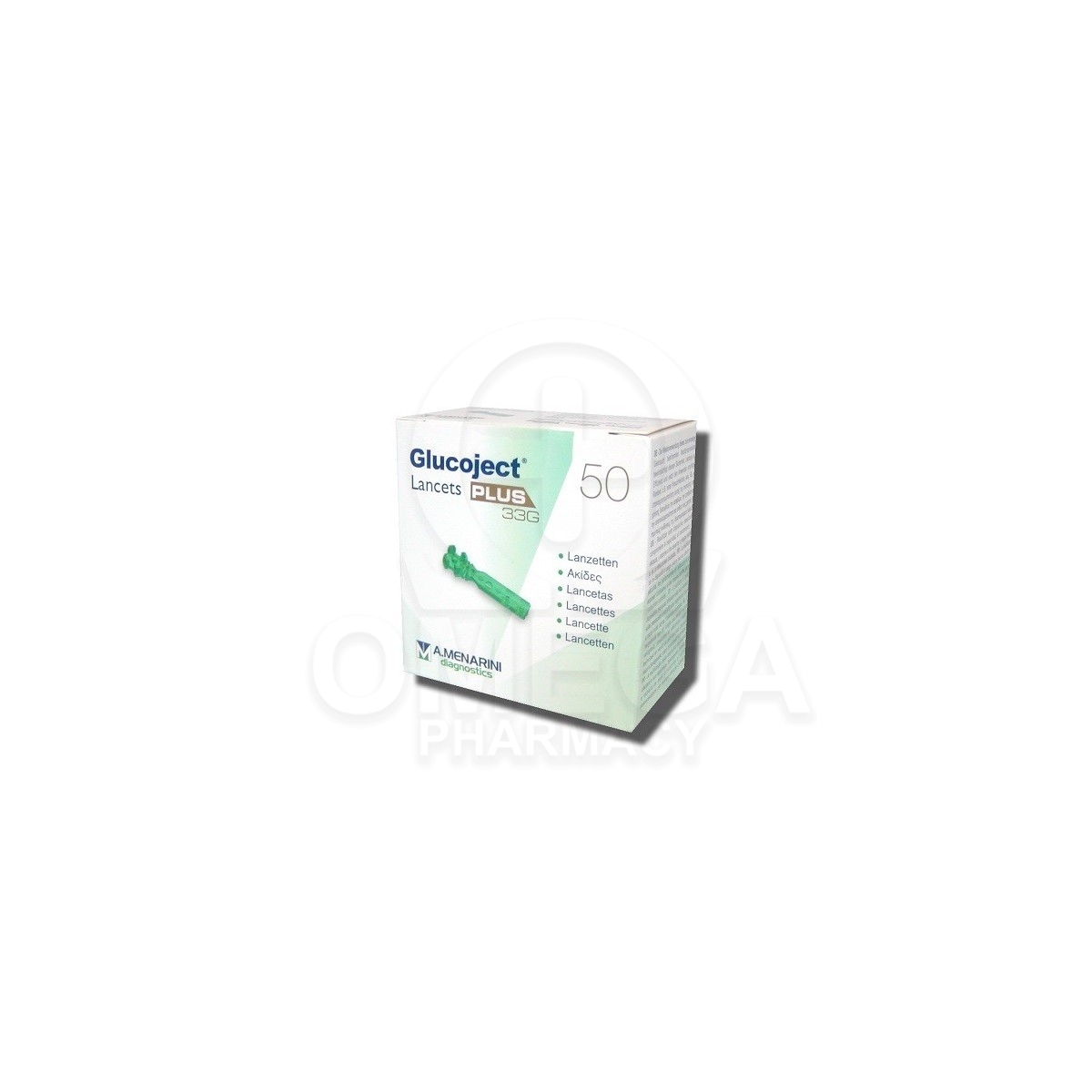 MENARINI Glucoject Lancets Plus 33G Ακίδες Μέτρησης Σακχάρου 50τμχ
