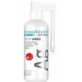 NANOBIOTIC MED Silver Throat Στοματικό Σπρέι Κατά των Βακτηριακών Λοιμόξεων, Ανακουφίζει από Πονόλαιμο, Βήχα, Φαρυγγίτιδα & Φλεγ