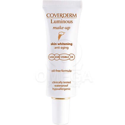 COVERDERM Luminous Make-up Skin Whitening Anti-aging Λευκαντικό Make-up Κατά των Πανάδων & των Κηλίδων No 13 με SPF50+ 30ml