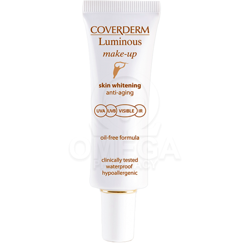 COVERDERM Luminous Make-up Skin Whitening Anti-aging Λευκαντικό Make-up Κατά των Πανάδων & των Κηλίδων No 05 με SPF50+ 30ml
