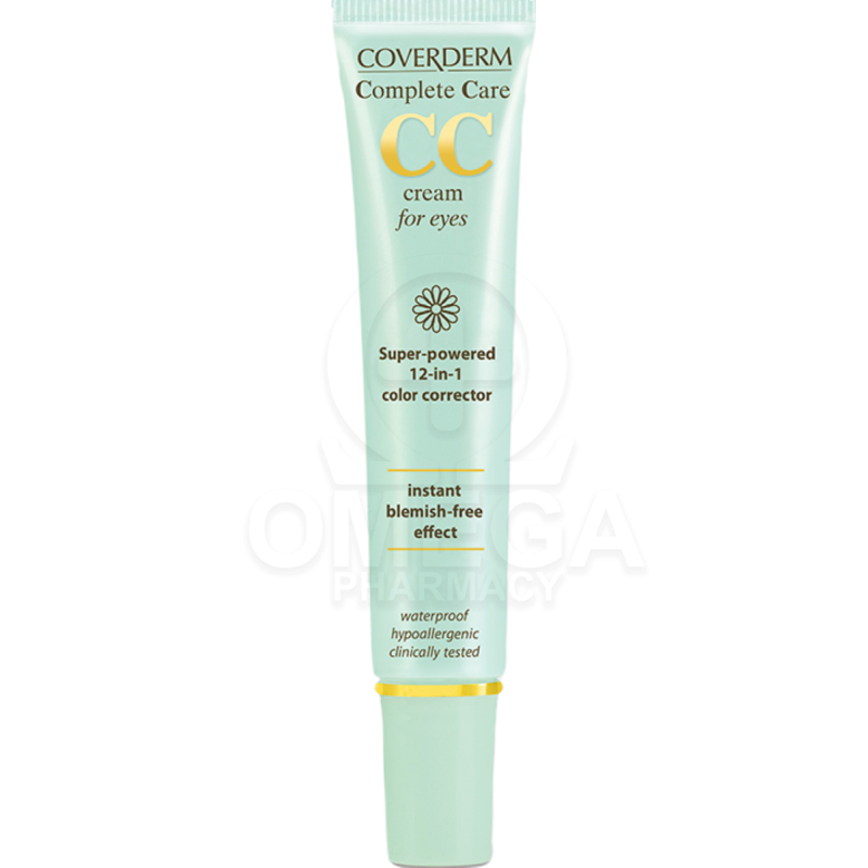 COVERDERM Complete Care CC Cream for Eyes Πολυ-λειτουργική Κρέμα Ματιών 12 σε 1 Απόχρωση Soft Brown με SPF15 15ml