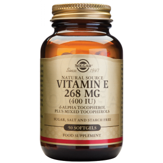 SOLGAR Vitamin E Natural 400IU Συμπλήρωμα Διατροφής Βιταμίνης E για την Καλή Υγεία του Ανοσοποιητικού & Καρδιαγγειακού Συστήματο