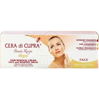 CERA DI CUPRA Hair Removal Cream Face & Sensitive Areas with Chamomile Κρέμα Αποτρίχωσης για το Πρόσωπο & τις Ευαίσθητες Περιοχέ