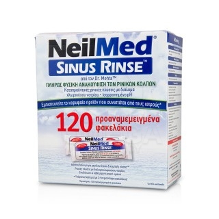 NEILMED Sinus Προαναμεμειγμένα φακελάκια Ρινικών Πλύσεων για Ενήλικες 120τμχ