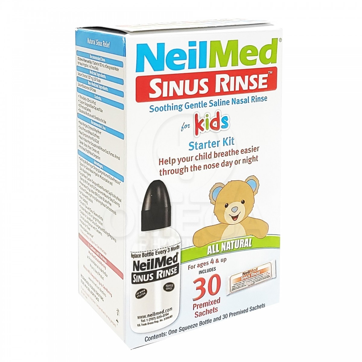 NEILMED Sinus Rinse Kids Pediatric Starter Kit Συσκευή Ρινικών Πλύσεων