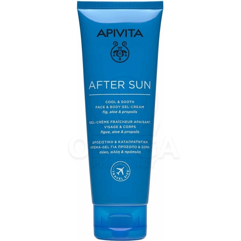 APIVITA After Sun Cool & Sooth Face & Body Gel-Cream Δροσιστική & Καταπραϋντική Κρέμα-Gel για Πρόσωπο & Σώμα με Σύκο, Αλόη & Πρό
