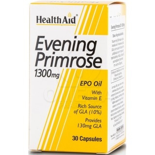 HEALTH AID Evening Primrose Oil 1300mg Συμπλήρωμα Διατροφής με Έλαιο Νυχτολούλουδου για την Ενίσχυση του Καρδιαγγειακού & Νευρικ