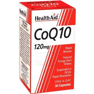 HEALTH AID CoQ10 Ubiquinone 120mg Συμπλήρωμα Διατροφής με Συνένζυμο Q10, Ενδυναμώνει το Καρδιαγγειακό & Ανοσοποιητικό Σύστημα, Ε