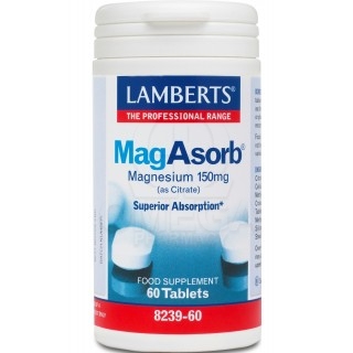 LAMBERTS MagAsorb Μαγνήσιο Υψηλής Απορρόφησης 60 Tabs