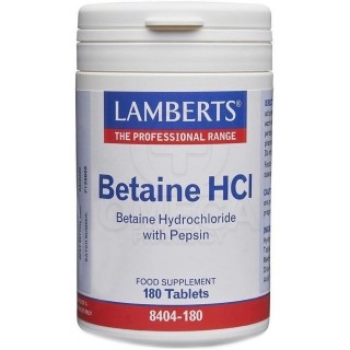 LAMBERTS Betaine HCI 324mg/Pepsin 5mg 180Tabs