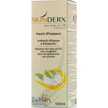 SWITTER Skinderx Eye Foam with Tea Trea Oil 5% & Dimethicon Αφρός Καθαρισμού Βλεφάρων & Βλεφαρίδων με Tea Tree Oil για την Απομά