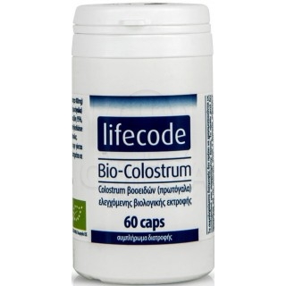 LIFECODE Bio-Colostrum Φυσικό Συμπλήρωμα Διατροφής με Πρωτόγαλα Βοοειδών για την Ενίσχυση του Ανοσοποιητικού Συστήματος 60 Κάψου