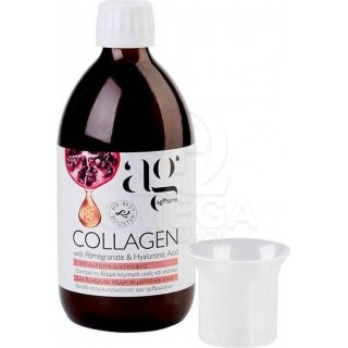 AG Pharm Collagen with Pomegranate & Hyaluronic Acid Συμπλήρωμα Διατροφής Πόσιμο Κολλαγόνο με Ρόδι για Υαλουρονικό Οξύ για Υγιές