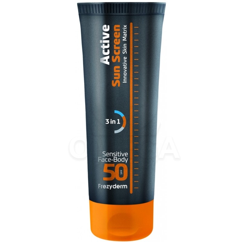  FREZYDERM Active Sun Screen Sensitive Face & Body SPF50 Αντηλιακό για Εγκύους & Ευαίσθητο Δέρμα, Συμβατό με Ομοιοπαθητική 150ml