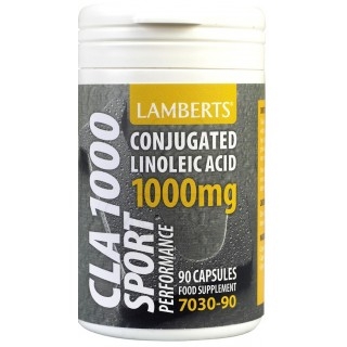 LAMBERTS CLA Συμπλήρωμα Διατροφής για τη Διατήρηση της Ισορροπίας Μεταξύ του Μυϊκού και του Λιπώδους Ιστού 1000mg 90Tabs