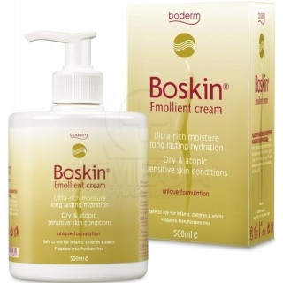 BODERM Boskin Emollient Cream Κρέμα Σώματος για την Αντιμετώπιση της Ξηροδερμίας & της Ατοπικής Δερματίτιδας, Ανακουφίζει απο Κν