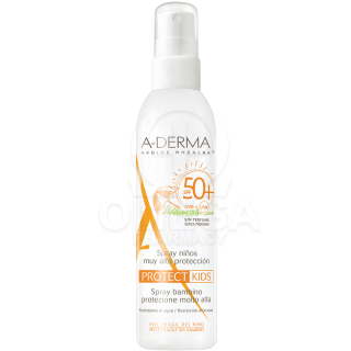 Α-DERMA Protect Kids Spray Enfant Spf50, Αντηλιακό για το Εύθραυστο Δέρμα του Παιδιού 200ml