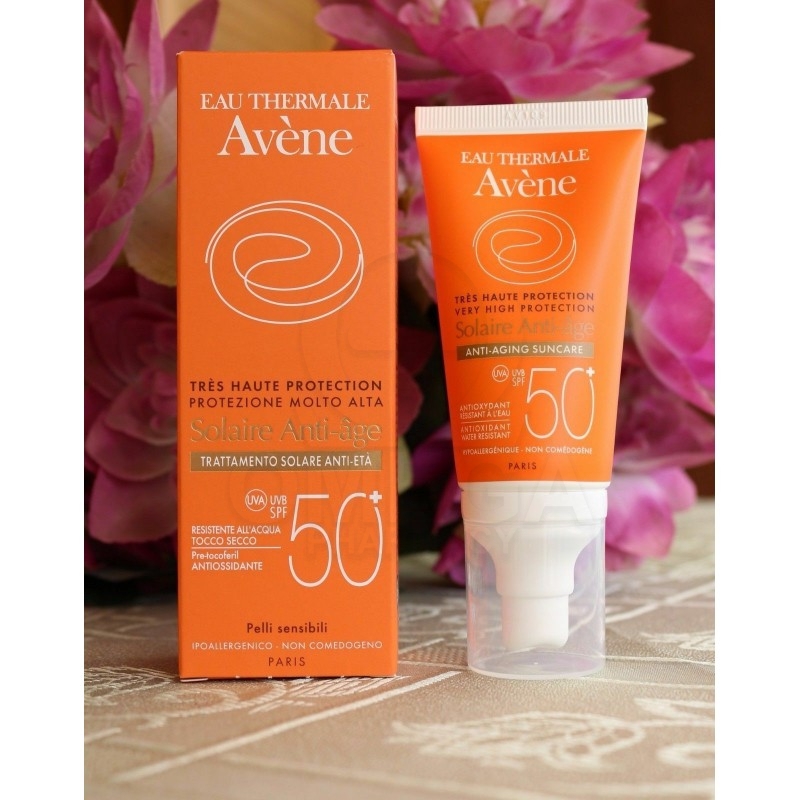 AVENE Solaire Anti-age Dry Touch SPF50+ Αντηλιακή Κρέμα Προσώπου με Αντιγηραντική Δράση 50ml