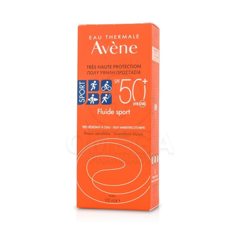 AVENE Fluide Sport SPF50+ Αντηλιακό Γαλάκτωμα για Πρόσωπο & Σώμα Ιδανικό για Αθλητικές Δραστηριότητες 100ml