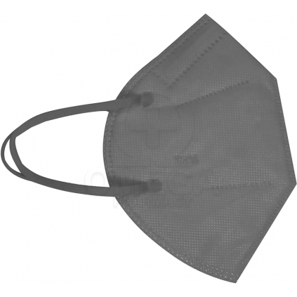 JIJI HUANG KN95 Disposable Folding 3D Mask 5PLY Αναδιπλούμενη Μάσκα KN95 Μίας Χρήσης Χωρίς Βαλβίδα 5 Στρώσεων σε Γκρι Χρώμα 10 Τ