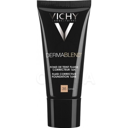 VICHY Dermablend Fluid Corrective Foundation Καλυπτικό Make-up Ενεργής Διόρθωσης 16 Ωρών με SPF35 & Ματ Αποτέλεσμα Απόχρωση 35 S
