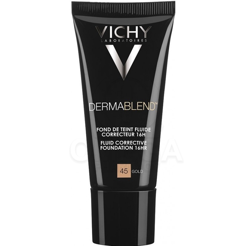 VICHY Dermablend Fluid Corrective Foundation Καλυπτικό Make-up Ενεργής Διόρθωσης 16 Ωρών με SPF35 & Ματ Αποτέλεσμα Απόχρωση 45 G