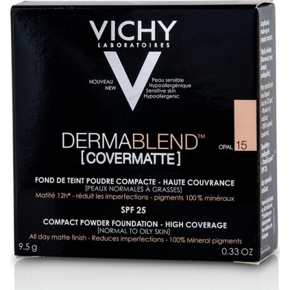 VICHY Dermablend Covermatte Compact Powder Foundation Υψηλής Κάλυψης Make-up σε Μορφή Πούδρας με SPF25 & Ματ Απότελεσμα Απόχρωση