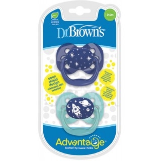 DR.BROWN'S Advantage Πιπίλα Σιλικόνης 0-6m Αγόρι 2 τεμάχια
