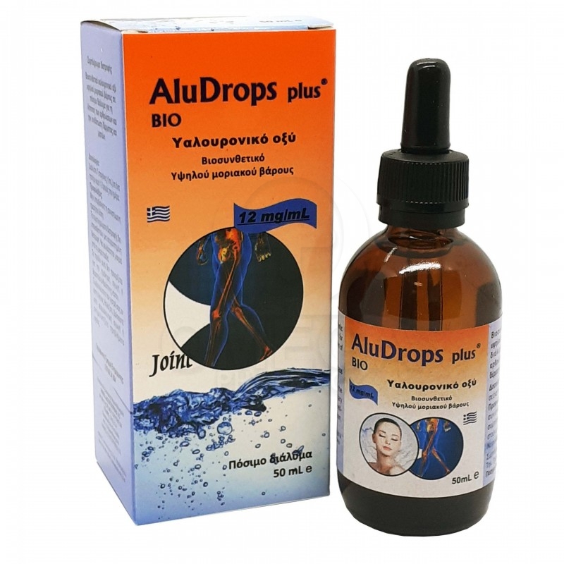 MEDICHROM Bio AluDrops Plus Βιοσυνθετικό Υαλουρονικό Οξύ Υψηλού Μοριακού Βάρους πόσιμο διάλυμα 50ml 