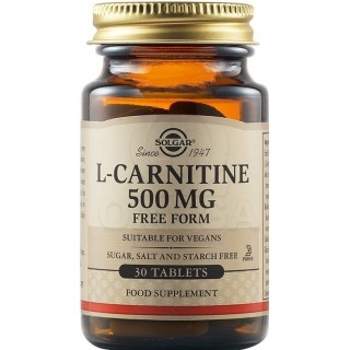 SOLGAR L-Carnitine 500mg Συμπλήρωμα Διατροφής με L-Καρνιτίνη για Αύξηση Ενέργειας στον Οργανισμό, Ενίσχυση του Μεταβολισμού & γι