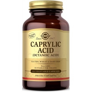 SOLGAR Caprylic Acid (Octanoic Acid) Συμπλήρωμα Διατροφής με Καπρυλικό Οξύ Ιδανικό σε Περιπτώσεις Καντιδίασης & Τοπικών Μυκητισι