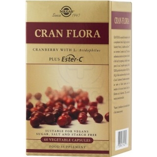 SOLGAR CranFlora with L. Acidophilus & Plus Ester-C Συμπλήρωμα Διατροφής με Βιταμίνη C σε Μορφή Ester-C & Προβιοτικά (L. Acidoph