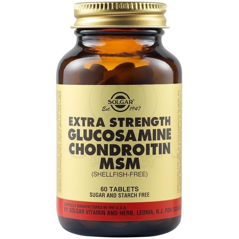 Συμπληρωματα διατροφης SOLGAR Extra Strength Glucosamine Chondroitin MSM (ShellfishFree